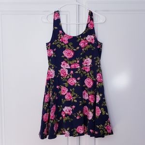 2/$5 FOREVER21 Floral Skater Dress L